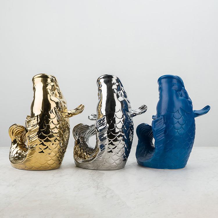 Ваза серебристого цвета Блабб Blubb Silver Vase