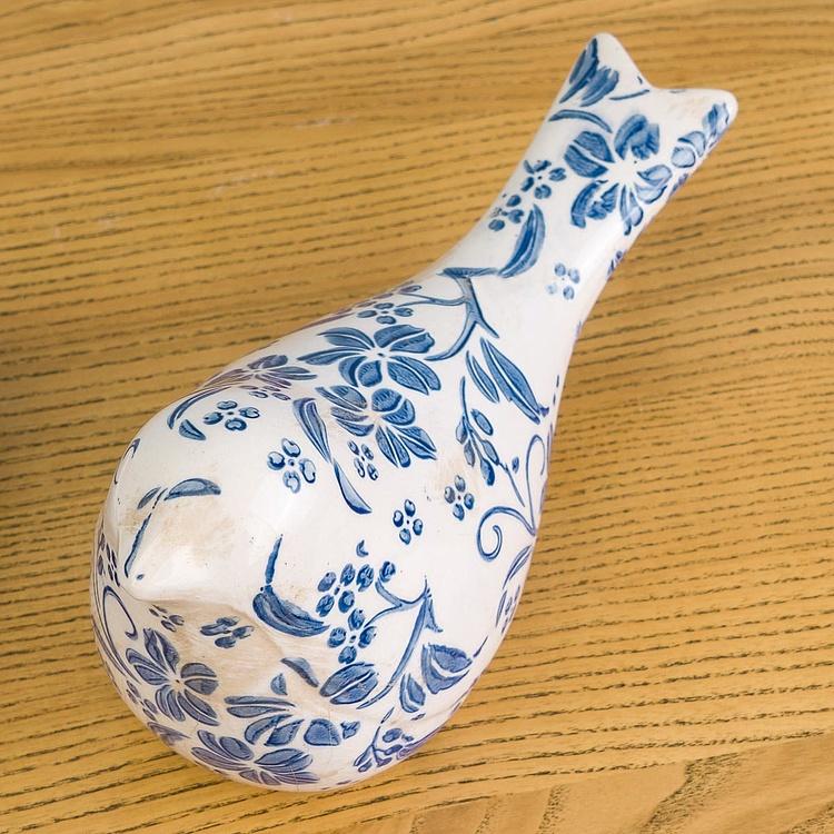 Набор из двух статуэток Птицы с синей росписью Set Of 2 Birds Blue Painted