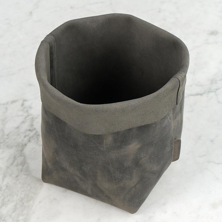 Кожаная корзина для хранения Leather Storage Basket