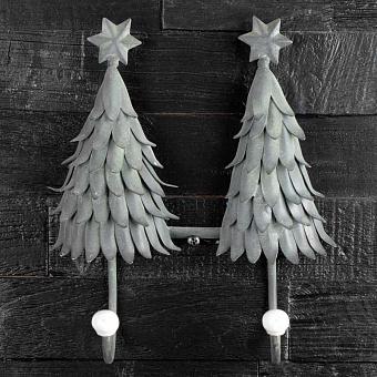 Hooks x2 With Xmas Tree Antique Finish