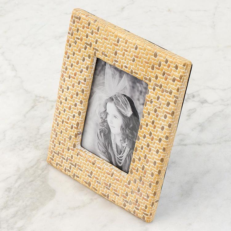 Прямоугольная рамка для фото с кирпичным узором Yellow Brick Rectangular Photo Frame