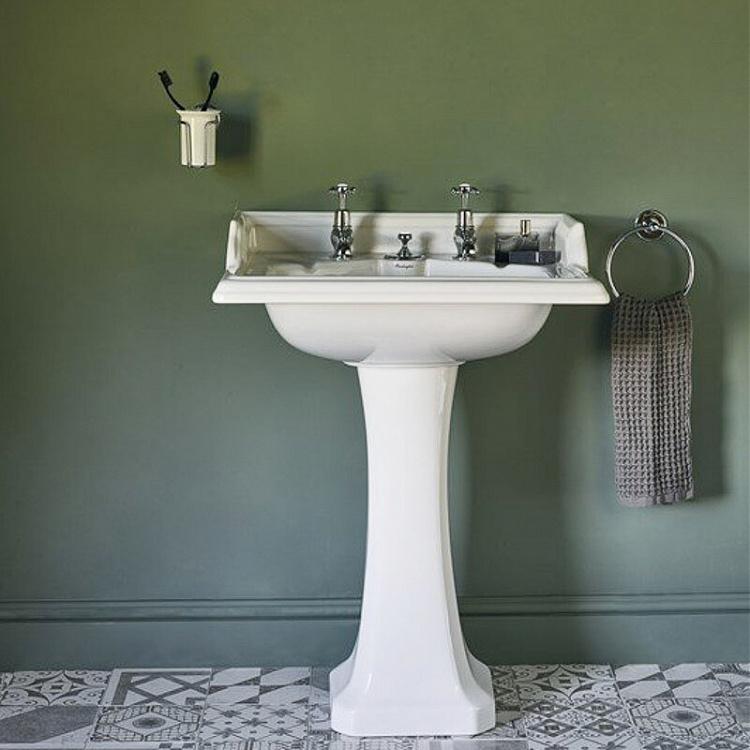 Настенный белый стакан для зубных щёток в подставке цвета хром Tumbler Holder Chrome And White