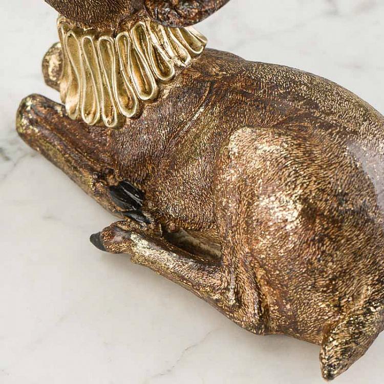 Статуэтка Золотой олень в короне Deer With Crown Brown Gold