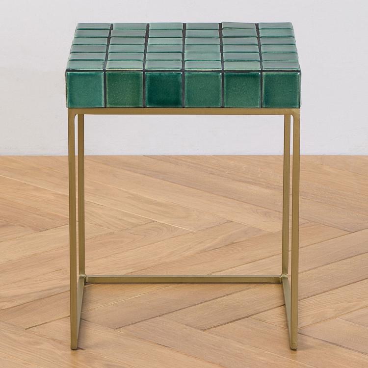 Прикроватный столик со столешницей из керамической плитки Порту Porto Side Table Ceramic Tiles