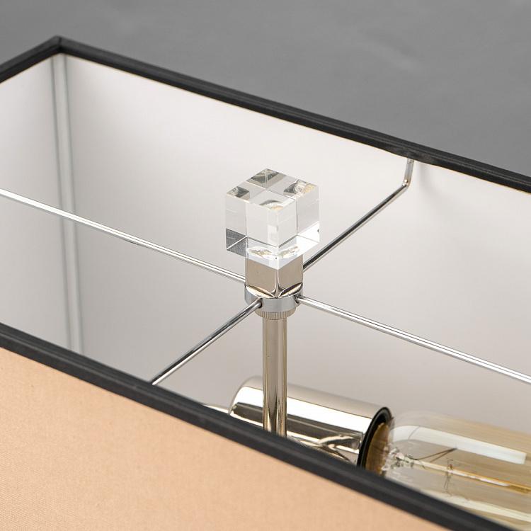 Настольная лампа Арлингтон из стекла и никелированной стали Lamp Arlington Crystal