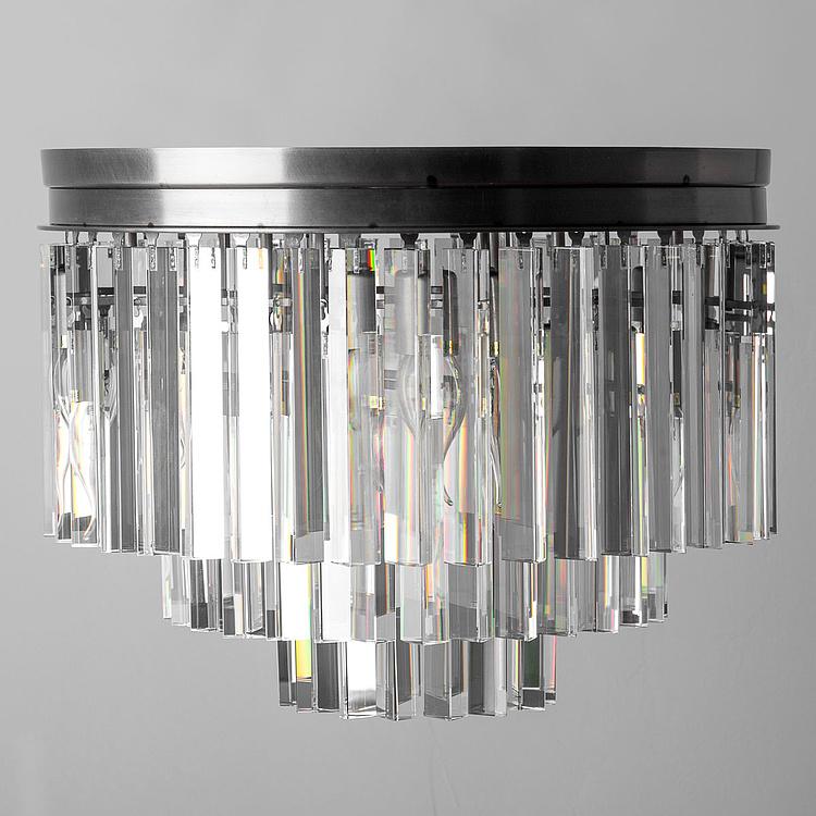 Накладная каскадная люстра Одеон с тремя кольцами Odeon Chandelier Flush 3 Rings