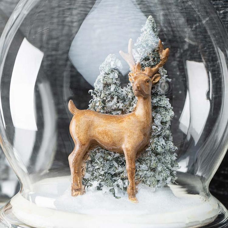 Набор из двух ёлочных шаров Олени в лесу Set Of 2 Xmas Deers In The Forest 12 cm