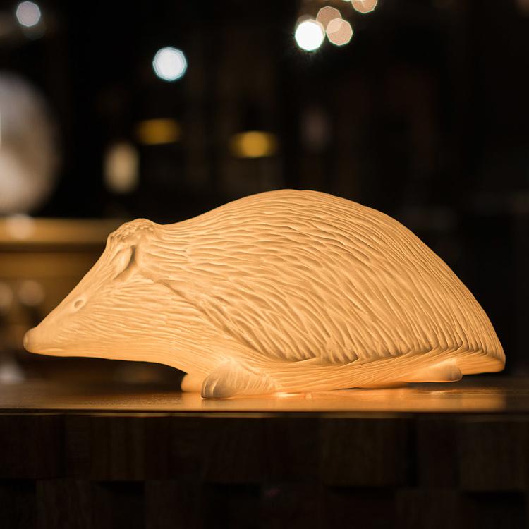 Фарфоровая настольная лампа Ёж Porcelain Hedgehog Lamp