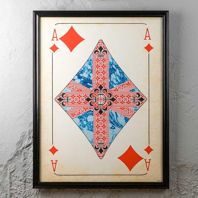 Картина-принт Бубновый Туз Cards Aces Diamonds