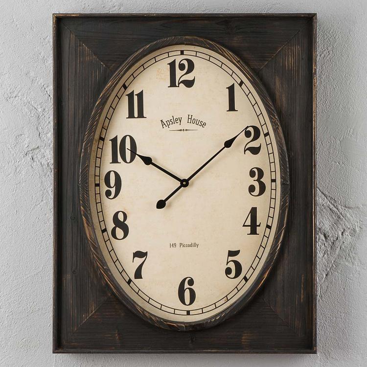 Овальные настенные часы в прямоугольной раме Эпсли Хаус Apsley House Oval Clock In Rectangular Frame