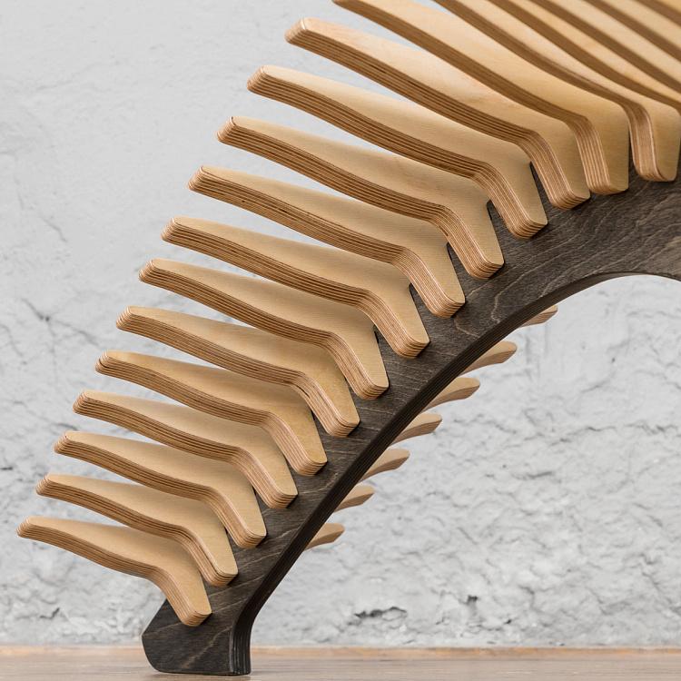 Бежевое кресло-шезлонг Кит Whale Lounge Natural/Dark Oil