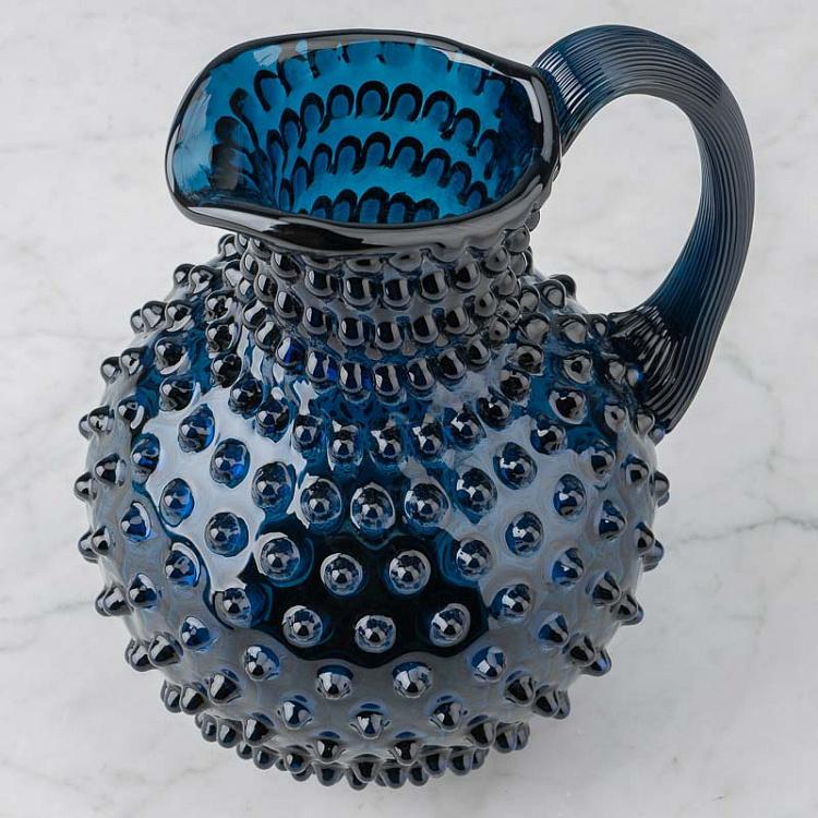 Тёмно-синий кувшин Диамант Pitcher Hobnail Night Blue Large