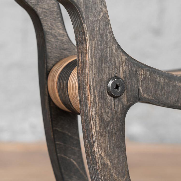 Тёмная детская качалка Лось Elk Rocking Chair Dark Oil