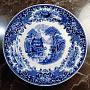 Винтажная тарелка Vintage Plate Blue White Medium 16