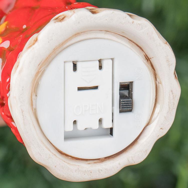 Ёлочная игрушка с лампочкой Лось Christmas Elk With Lights 9 cm