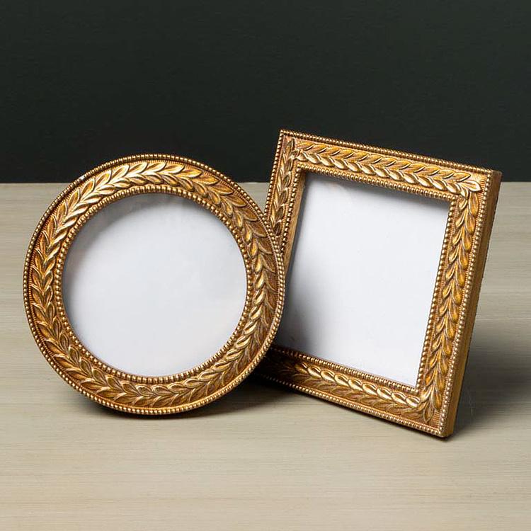 Квадратная рамка для фото с лиственным кантом Flowery Photo Frame Square