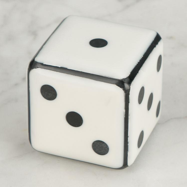 Большой игральный кубик Decorative Dice Black And White