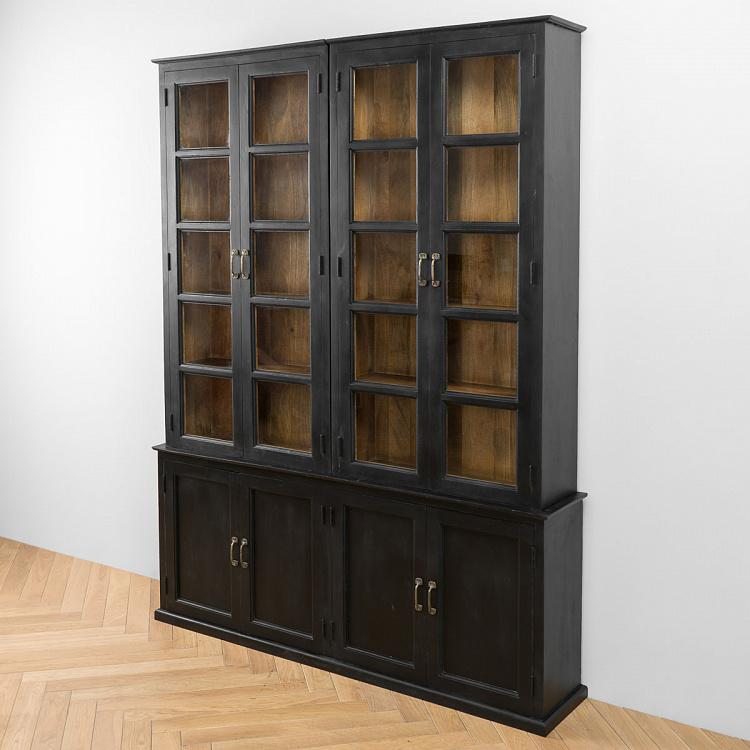 Сервант с деревянными дверцами Орьяк Auriac Glass Cabinet With Wooden Doors