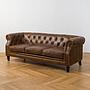 Трёхместный диван Parlament 3 Seater, Red Brown Wood D