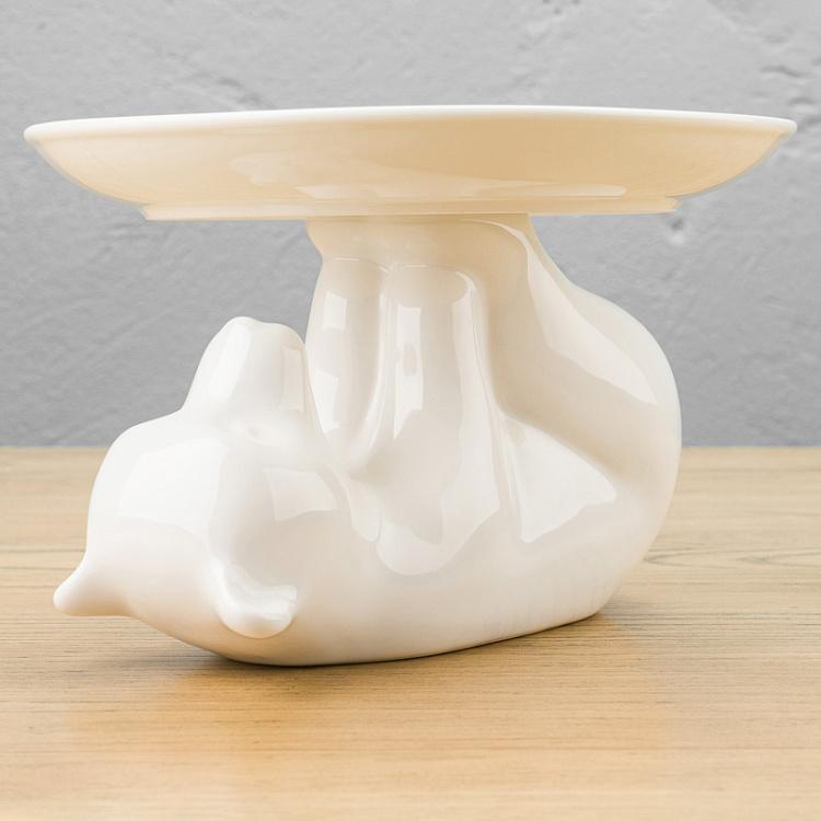 Сервировочная подставка-тортовница Медведь, M Decorative Plate Bear Medium