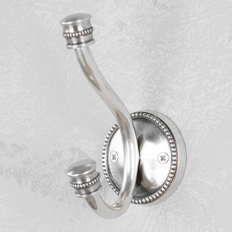 Двухрожковый крючок цвета состаренного серебра Single Hook Antique Silver