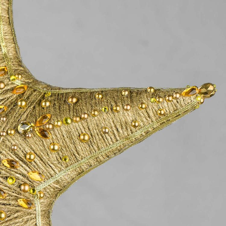 Верхушка на ёлку Золотая звезда со стразами Star Tree Topper Gold With Rhinestones 49 cm