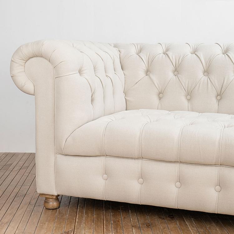 Двухместный льняной диван Вестминстер Классика Westminster Button 2 Seater Linen