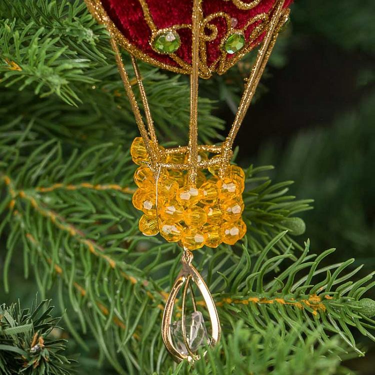 Набор из двух ёлочных игрушек Воздушные шары Set Of 2 Hot Air Balloons 17 cm