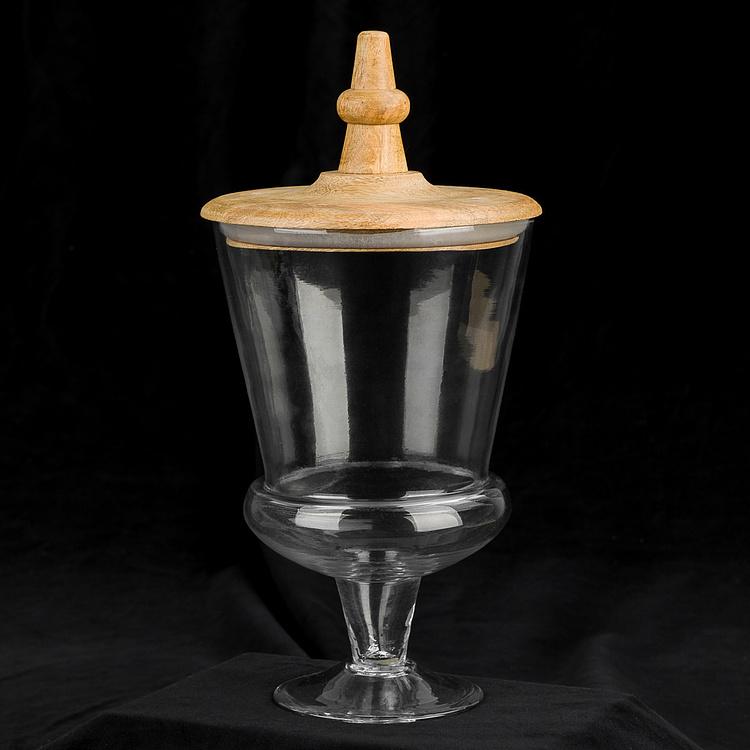 Конфетница с деревянной крышкой Византия Byzantium Airtight Jar