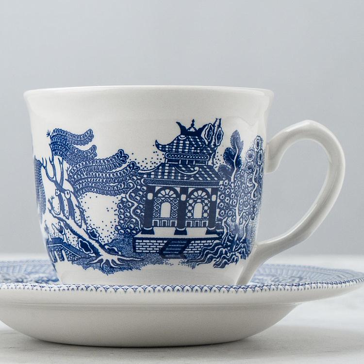 Чайная пара Голубая ива Blue Willow Tea Cup And Saucer