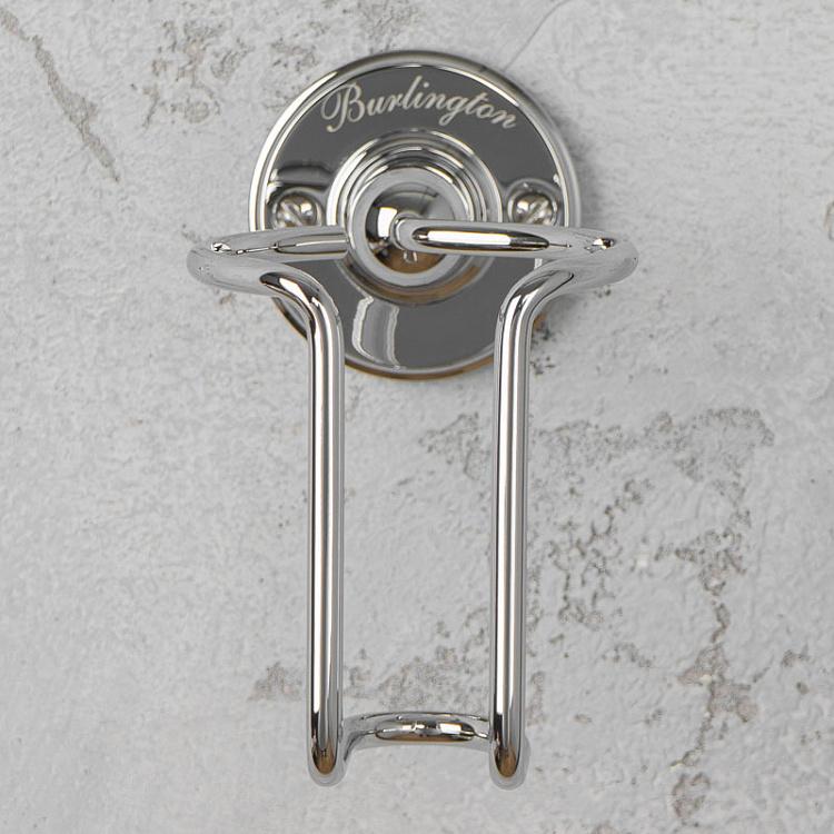 Настенный чёрный стакан для зубных щёток в подставке цвета хром Tumbler Holder Chrome And Black