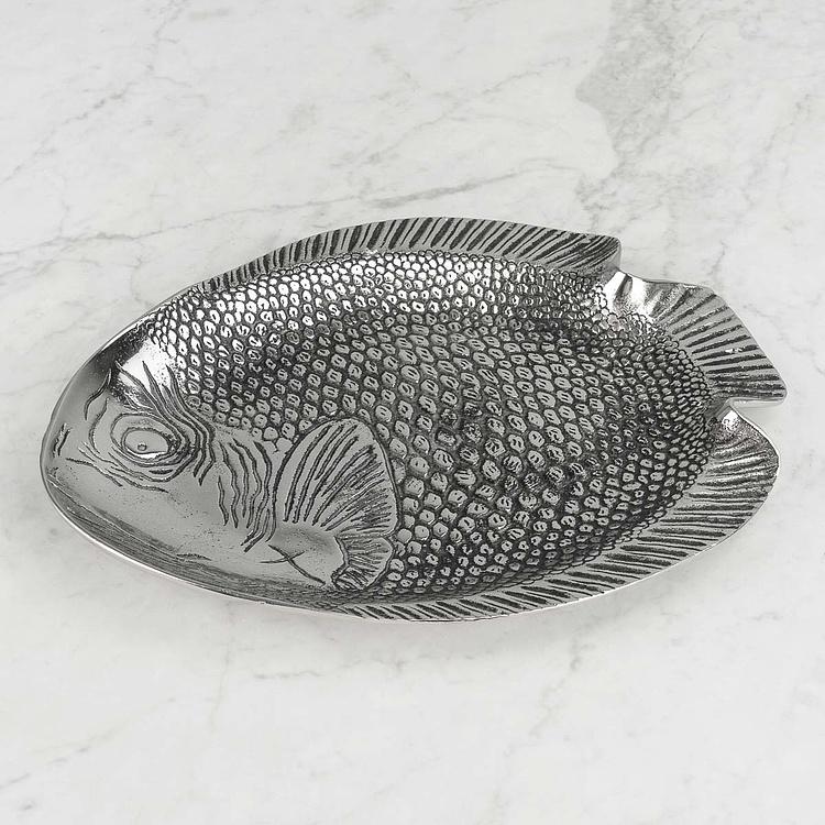 Металическое сервировочное блюдо Рыба Metal Fish Dish Small