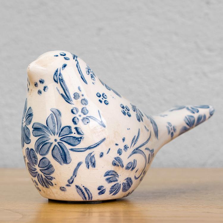 Набор из двух статуэток Птицы с синей росписью Set Of 2 Birds Blue Painted