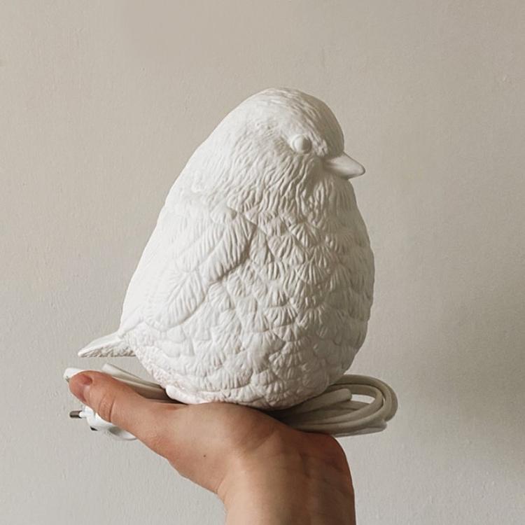Фарфоровая настольная лампа Птичка Porcelain Bird Lamp