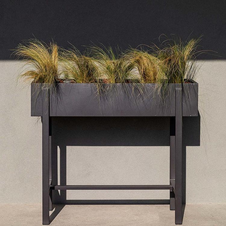 Длинное алюминиевое кашпо на подставке Aluminium Long Flowerpot On Stand