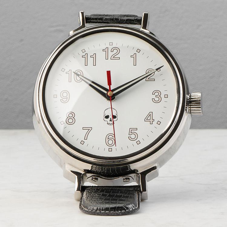 Настольные часы в виде наручных часов с черепом Skull Watch Style Table Clock