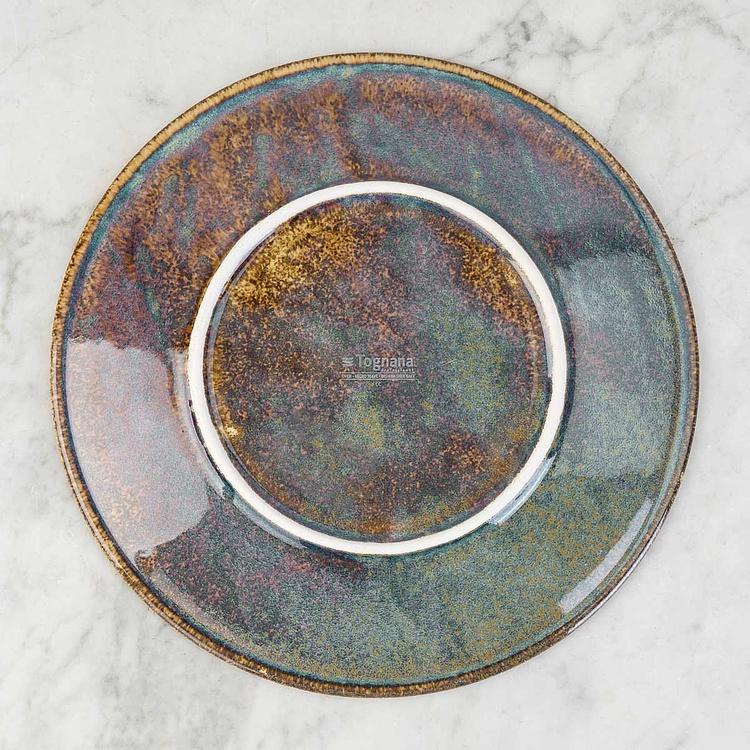 Обеденная тарелка сине-коричневая Блум Bloom Blue And Brown Dinner Plate