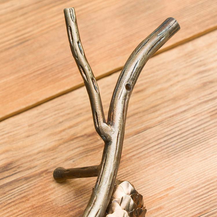 Настенная вешалка с 2 крючками Сосновые шишки Hedonistic Wall Coat Rack 2 Hooks