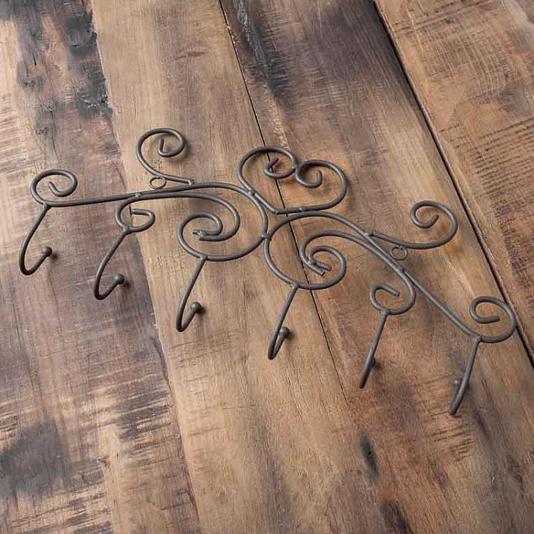 Шестиместная настенная вешалка Patere 6 Crochets Coeur Metal