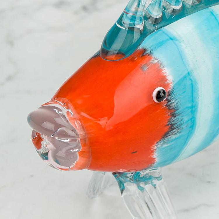 Статуэтка Разноцветная рыба Long Glass Fish Multicolor