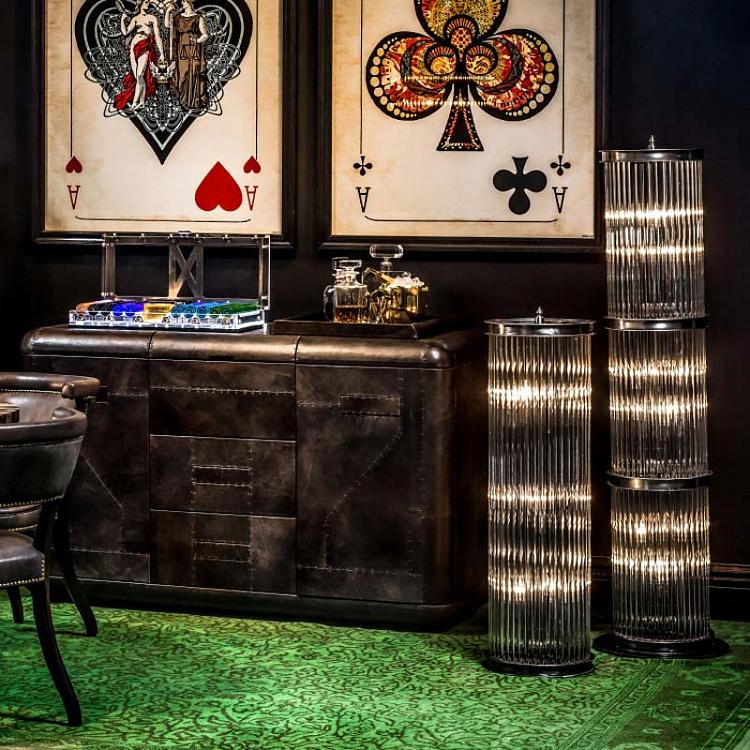 Низкий напольный хрустальный светильник Род Rod Floor Lamp Short