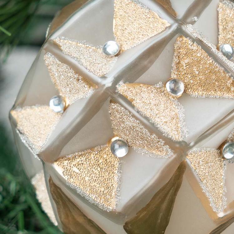 Ёлочный шар медного цвета 3D Glass 3D Net Jewel Ball 2 Copper 10 cm