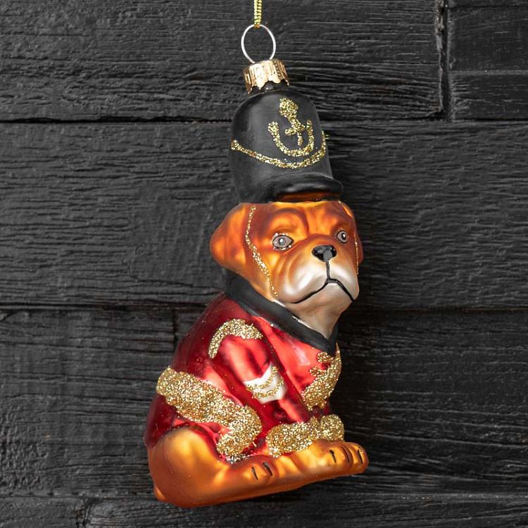 Ёлочная игрушка Собака-сержант Glass Hanger Sergeant Dog 9,5 cm