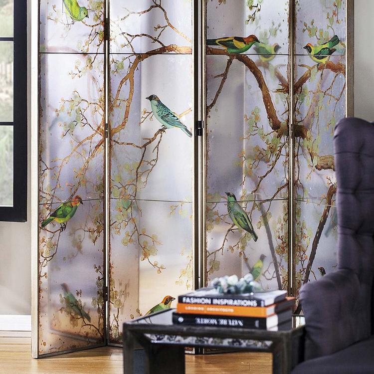 Ширма из четырёх панелей Экзотические мелодии Exotic Melodies 4 Panels Screen