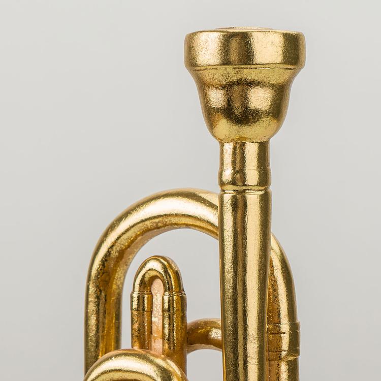 Подсвечник Труба Trumpet Candle Holder Gold