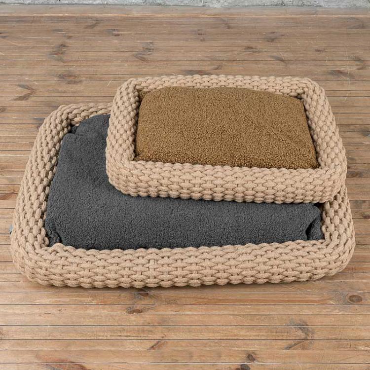 Серая лежанка для собак/кошек Амели, L Amelie Cushion Large, Grey