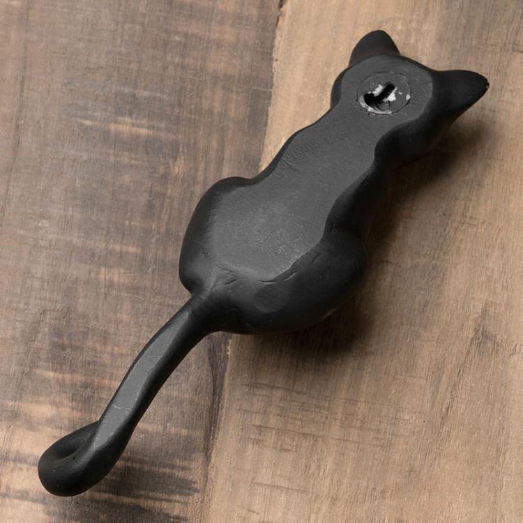 Декоративный крючок Чёрный кот Cat Tail Hook