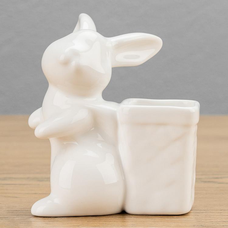 Подставка для зубочисток Кролик с туеском Rabbit With Box Toothpick Holder