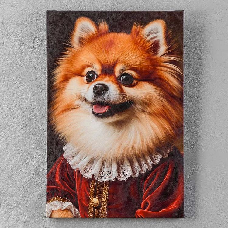 Картина Шпиц 2, холст, акрил Canvas Acrylic Painting Pomeranian 2