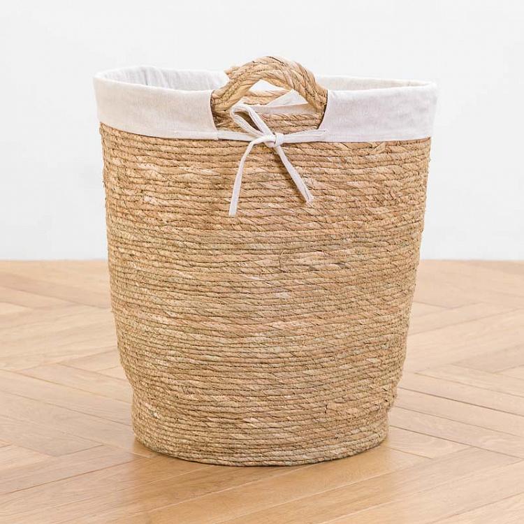 Корзина для хранения с тканевой подкладкой Basket With Beige Lining
